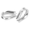 50Pcs U Type Clamps 304 Stainless Steel Wire Rope Clips Protection Heart Ring Kits Universal M4