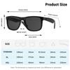 JULI Polarized Lens Sun Glasses Men and WomenUV Protection 400 Protection Rectangular Sun Goggles Driving Running Fishing Male Goggles 8806