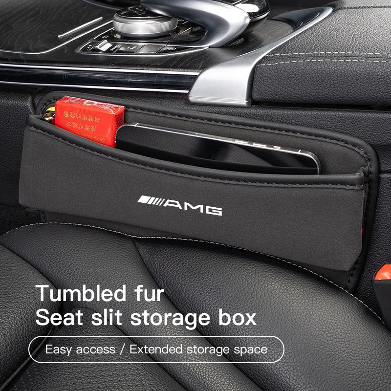 Suede Car Seat Gap Filler Organizer Box Side Storage Bag For Mercedes Benz AMG GLC W203 W206 W220 W205 W211 W212 W201 W210 W108