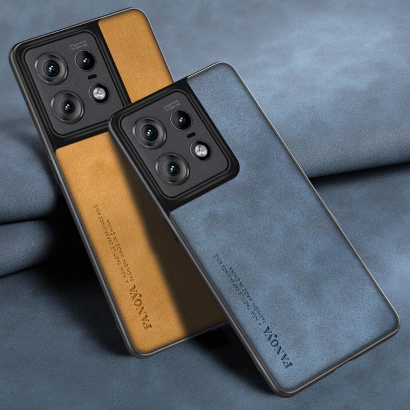 For Motorola Edge 50 Pro Case Luxury PU Leather Phone Case For Motorola Moto Edge50 Pro 5G Back Cover Matte Silicone Protection