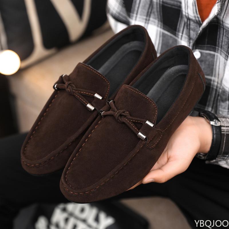 Fashion Spring and Summer Men's Casual Bean Shoes Trend with Breathable Flat Bottom Anti Slip Single Shoes for Daily Use Zapatos Hombre