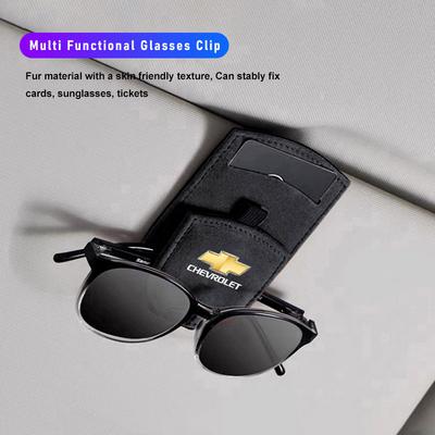 Car Suede Glasses Clip Card Ticket Holder Interior Storage For Spark Captiva Cruze Malibu Equinox Trax Camaro Blazer