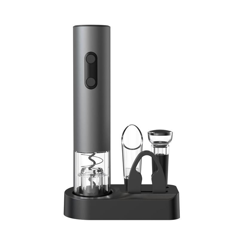 Electric Automatic Wine Bottle Opener, Battery Powered Cordless Corkscrew with Foil Cutter & Stopper, Gift Box Set