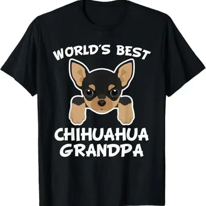 Worlds Best Chihuahua Grandpa Dog Granddog T Shirt