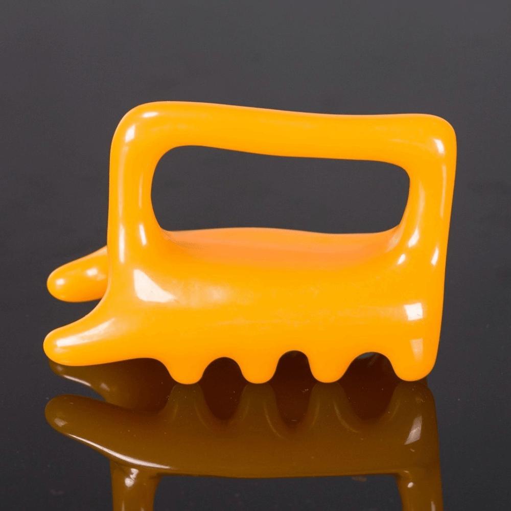 Resin Fascia Cellulite Massager Amber Muscle Massage Comb Fascia Massage Comb  For Shoulder Back