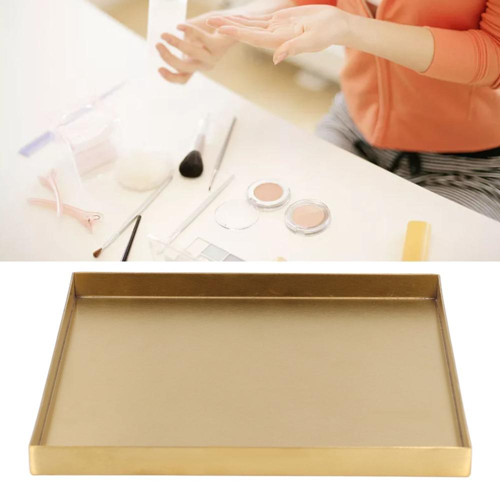 Gold Gold Stainless Steel Tray Square Stainless Steel Serving Tray Bathroom