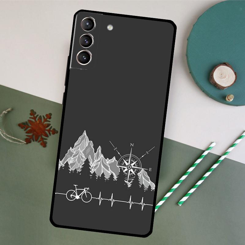 Mountain Bike Cycling Phone Case For Samsung Galaxy S26 S24 Ultra S20 S21 S22 S23 S25 Plus S10 S25 FE Back Cover