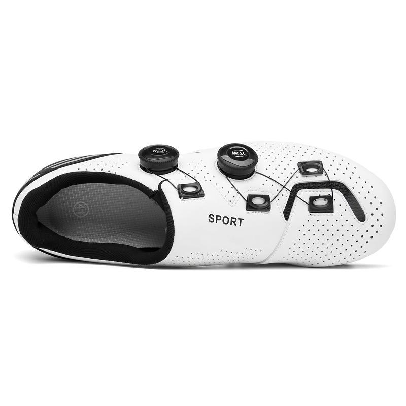 T2021 Cycling Shoes: Versatile Men's and Women's Bicycle Footwear with Rotary Buckle, Lock and Lockless Options, Durable Leather Surface