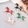 Classic Rhinestone Horse Brooches For Women Versatile Animal Lapel Pins Clothing Corsage Jewelry Accessories New Year Gifts