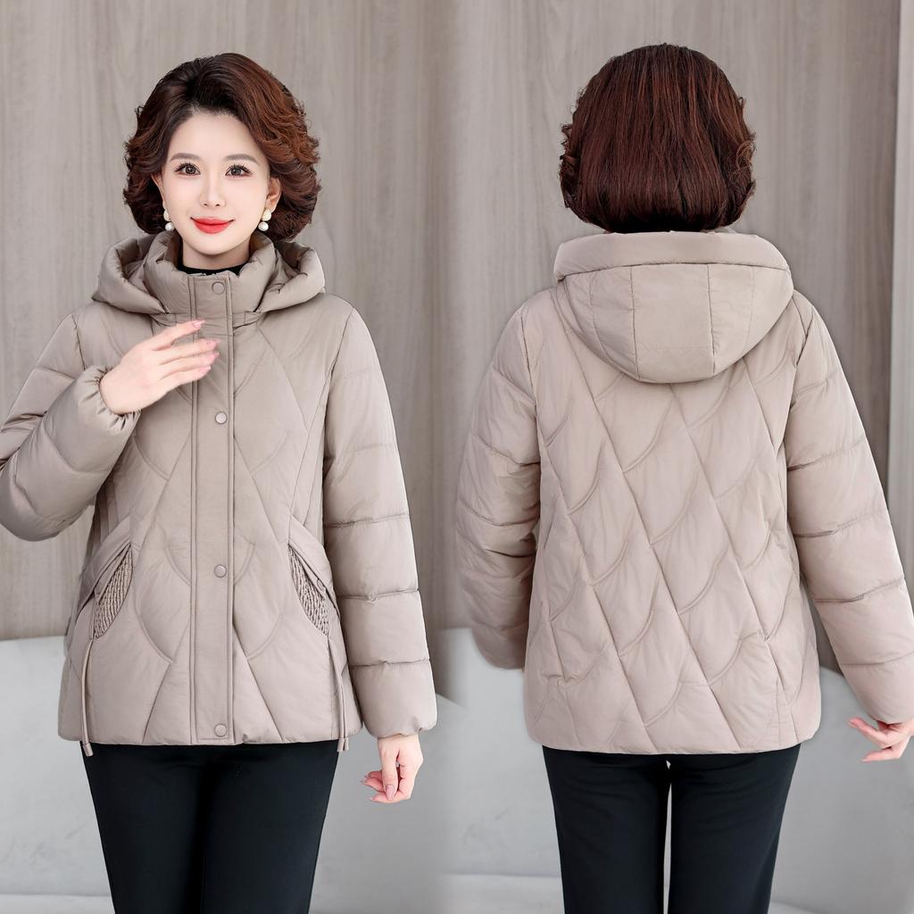 L-XL medium and old cotton clothes women's fashion thickened cotton-padded clothes mother winter clothes thickened jacket light and thin clothes