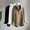 Drap Shirt Women's Spring and Autumn Temperament, Foreign Style, Retro Hong Kong Style, Fashion, Shirt, Women's Long Sleeves