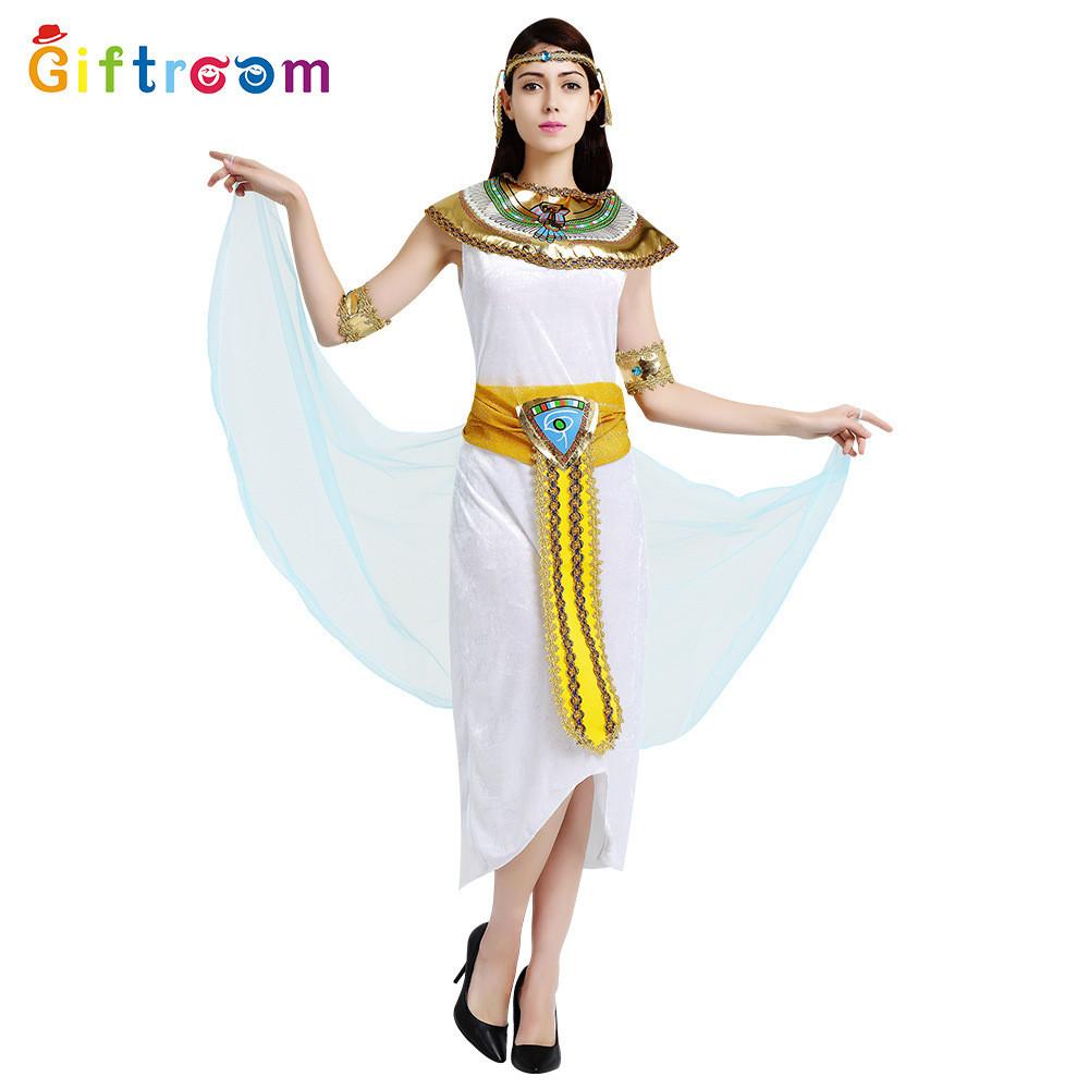 Elegant Unisex Egyptian Pharaoh And Queen Costume For Theatrical Events And Parties