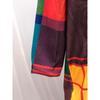 Cappotto da donna in misto lana a quadri colorati, colletto a revers, monopetto, manica lunga, tasche, vestibilità larga e oversize, giacca invernale