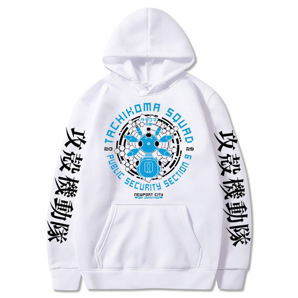 Japonia Anime Retro Ghost In The Shell Hanorac Bărbați Femei Hanorac cu mânecă lungă Gits Manga Tachikoma Squad Walker Robots Streetwear