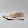 Sand Color Lightweight Breathable Mesh Splicing Cow Suede Casual Shoes Trendy Shoes Cowhide Men's Sports Leather Shoes