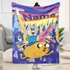 Adventure Time Faces Personalized Text Blanket Multi-purpose Customizable Blanket Ultra-Soft Great for Office Chair Picnics Nap