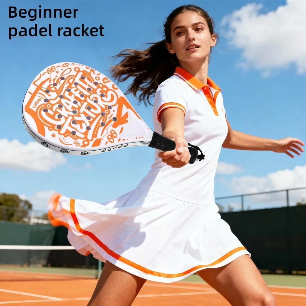 Beginner Padel Racket Made of ABS Material, Lightweight with Strong Rebound, Entry-level Friendly Paddle Tennis Racket