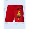 Boys' Casual Short Sleeve Shorts Set Loose Cartoon Pattern, Vibrant Print Machine Washable Summer Youth