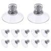 Screw-on Suction Cup - AIMOONSA - 12 Pieces - 30 Mm - Transparent - Knurled Nut