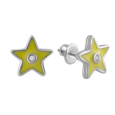 Silver Earrings with Enamel (2081005)