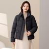 Women's new stand-up collar windproof lightweight thickened fluffy warm cold loose short high quality fabric casual sports jacket