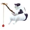 Fishing Cat Figurine Resin Cartoon Kitten Statue Animal Sculpture Home Office Desktop Aquarium Fish Tank Decoration Ornament