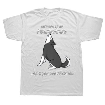 Siberian Husky für Männer Frauen Welpenhund Huskies Liebhaber T-Shirts Grafik Baumwolle Streetwear Kurzarm Geburtstagsgeschenke T-Shirt