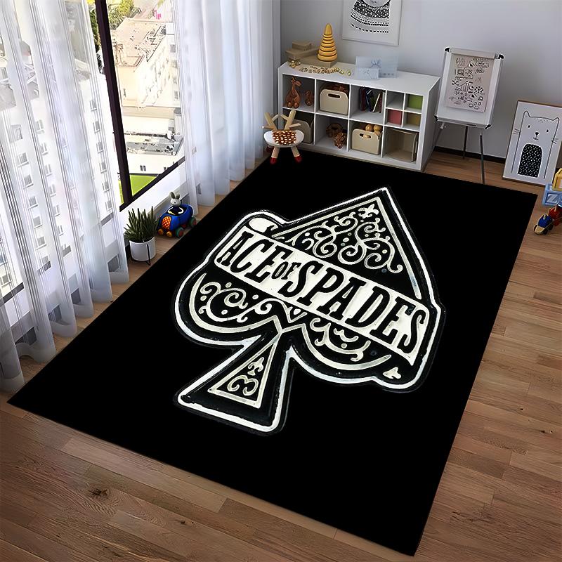 Ace of Spades Design Rug Non-slip rug suitable for living room and bedroom sofas