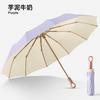 Automatic 3-Fold Business Umbrella With Colorful Coated Fabric UV Protection Adults Portable Gift