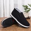 Winter Old Beijing Cotton Shoes Men's Velvet Thickened Warm Cloth Shoes Soft Sole Wear-resistant Non-slip High-top Work Shoes