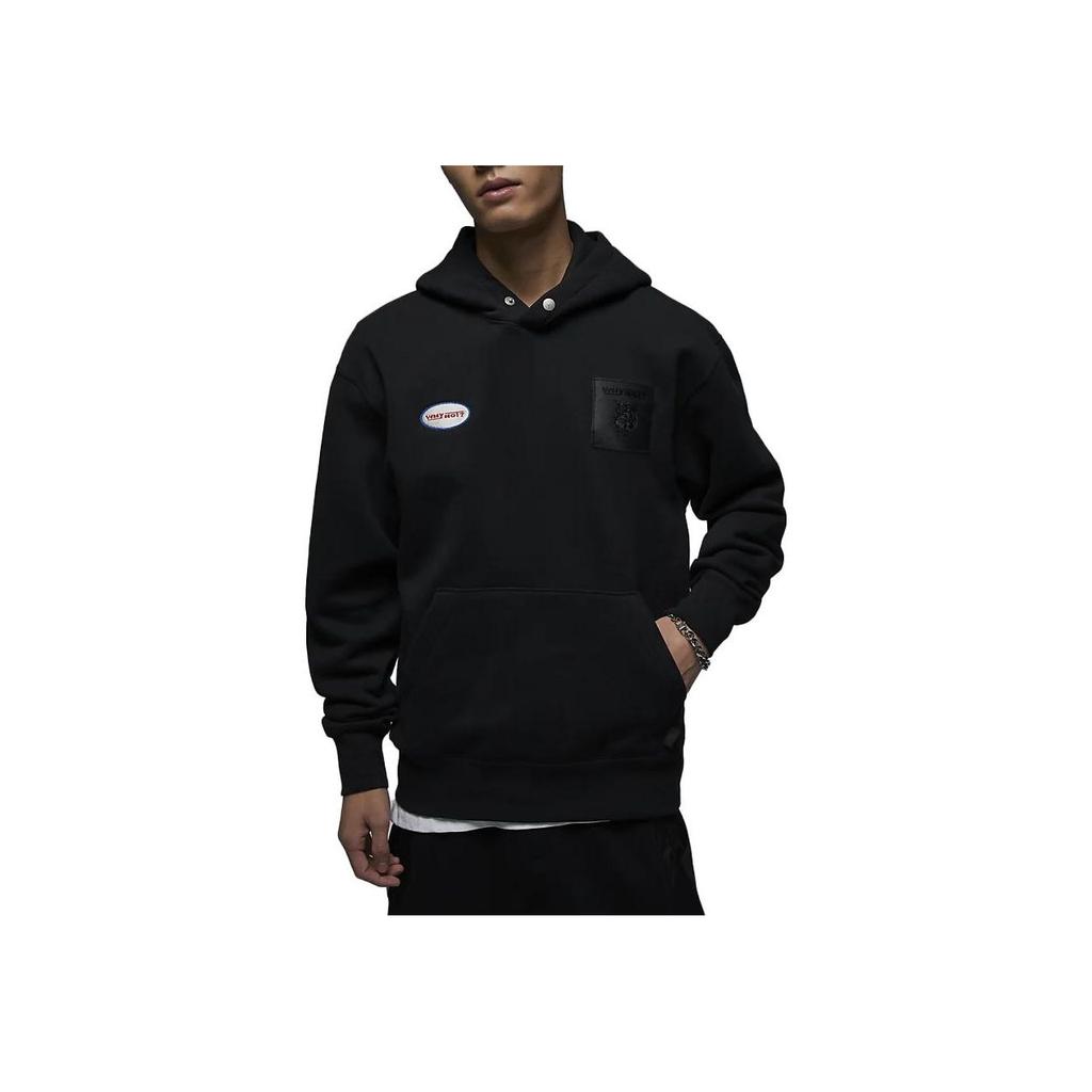 Jordan Wolf Print Fleece-Lined Thick Hoodie Men Tops Black DX0597-010