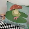 1pc Funny Plants Mushrooms Retro Pillow Case Square Bedroom Sofa Leisure Comfort Cushion Car Living Room Home Decoration