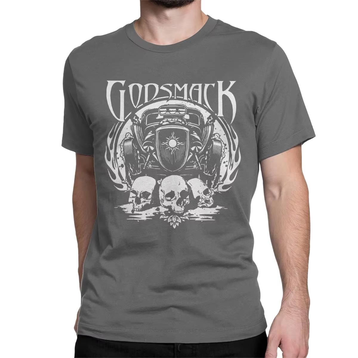 

Смешная футболка Rock Godsmack для мужчин и женщин с круглым вырезом, хлопковая футболка с коротким рукавом и надписью Heavy Metal Band, идея для подарка, одежда L