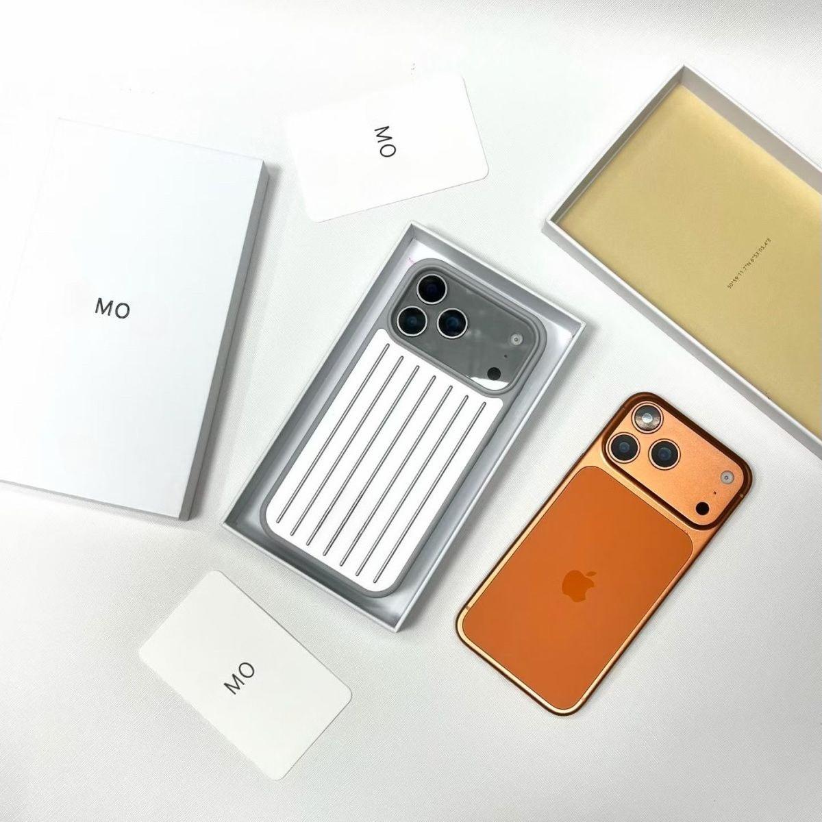 

Алюмінієвий сплав Для RIMOWA Розкішний бізнес-кейс для багажу Для IPhone 17 Pro Max 16 15 14 13 3D Гофрована смуга Стильний Покращений Захисний чохол проти падінь iPhone17 Pro срібний