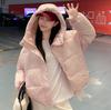Apricot Hooded Polka Dot Cotton-padded Coat Female Student Winter Thickened Short Cotton-padded Coat Sweet Gentle Wind Cute Cotton-padded Coat
