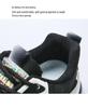 Men's Trendy Casual Black Leather Running Shoes - Soft Sole, Autumn/Winter Sports Dad Sneakers