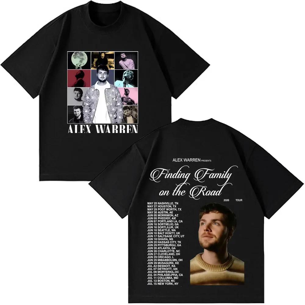 Alex Warren Finding Family on The Road 2026 Tour T-shirts Men Women Fashion T-shirt Summer Cotton Loose Casual Loose T-shirts 4XL