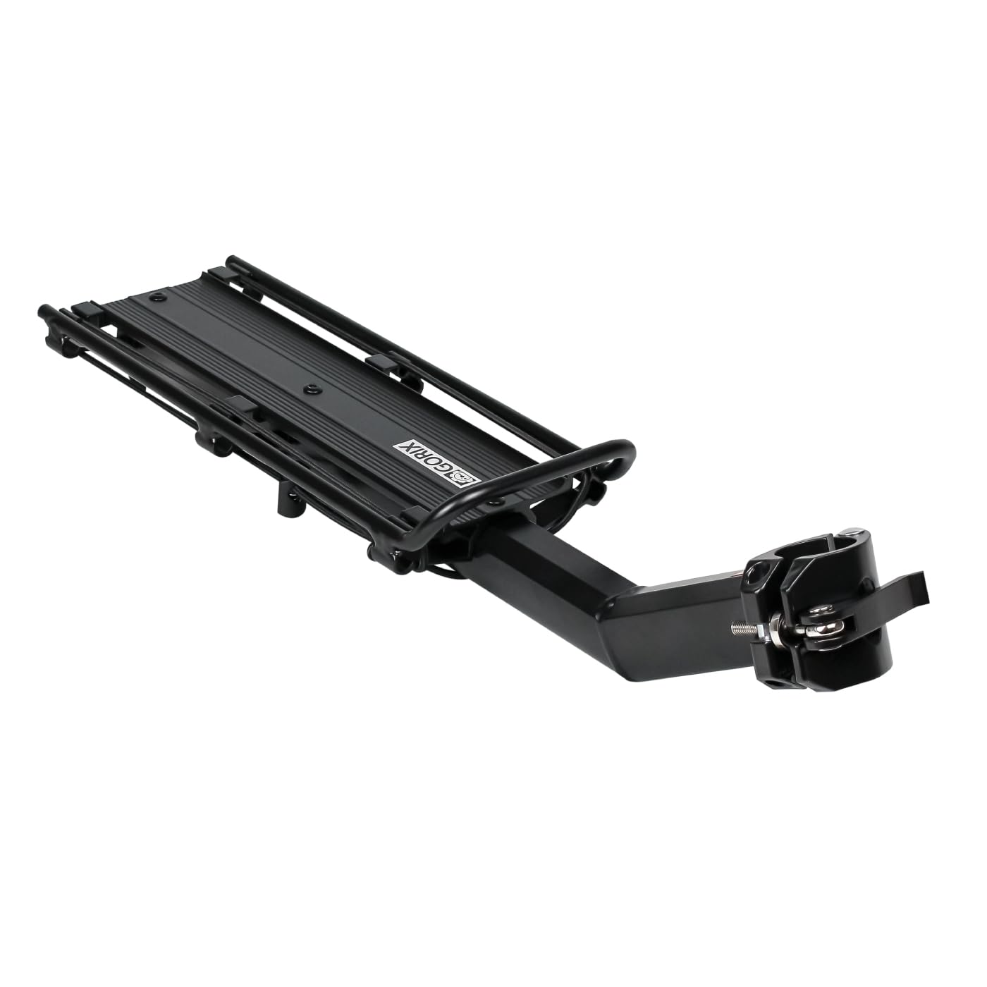 

GORIX Велобагажник задний, крепление на подседельный штырь, для шоссейных, кроссовых и горных велосипедов, черная рама, неоригинальный велосипедный багажник (GX-671)