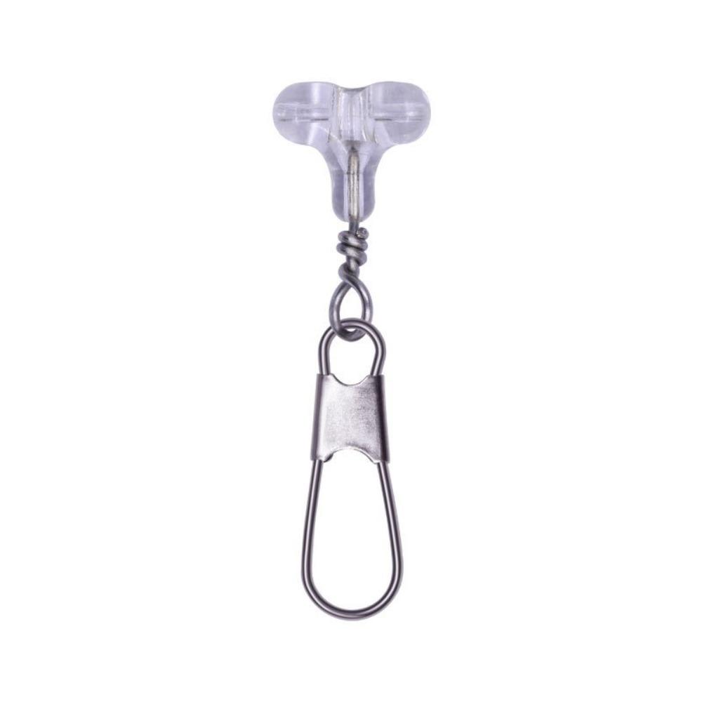 30pcs Beads Transparent Fishing Beads Clear Oval Sabiki Rig Double Cross Hole 3 Way Connector Fishing