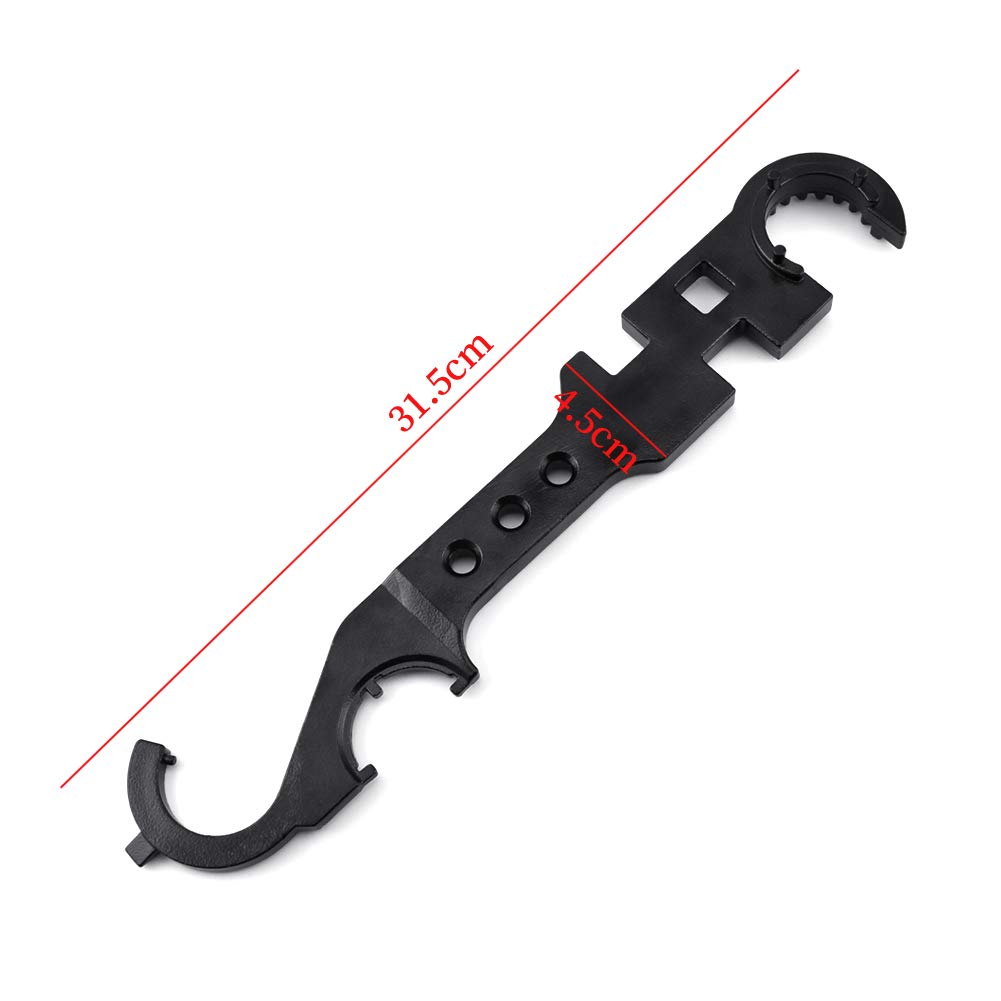 Newseego Combo Wrench Tool for Electric Gas Blowback and Metal Barrel Nut Buffer Ring Great for Maintenance Black Guns, Rifles, M4, M16, AR15,