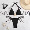 Vintage Beach Vacation Swimsuit Sexy Bikini Split Swimsuit Women Fashion Triangle Swimsuit Fine Stitching In A Variety of Colors Beachwear