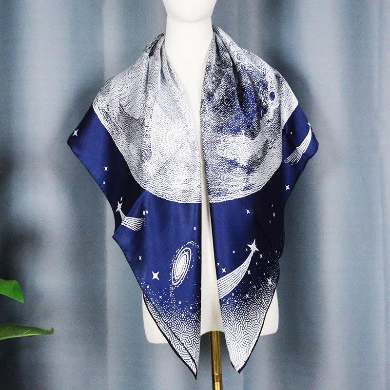 2024 New Style Large Square Scarf: 110 Mulberry Silk with Hand-Rolled Edges