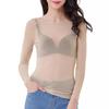 Black Fully Transparent Mesh Base Layer Long Sleeve Sexy Sheer Thin Mesh Top Ultra Stretchy Mesh Clothing