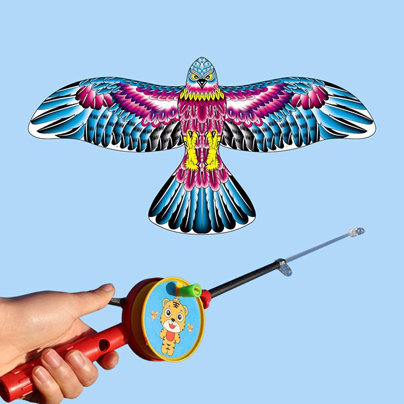 1Set Children Kite Toy Cartoon Butterfly Swallows Eagle Kite With Handle Kids Flying Kite Outdoor Toys