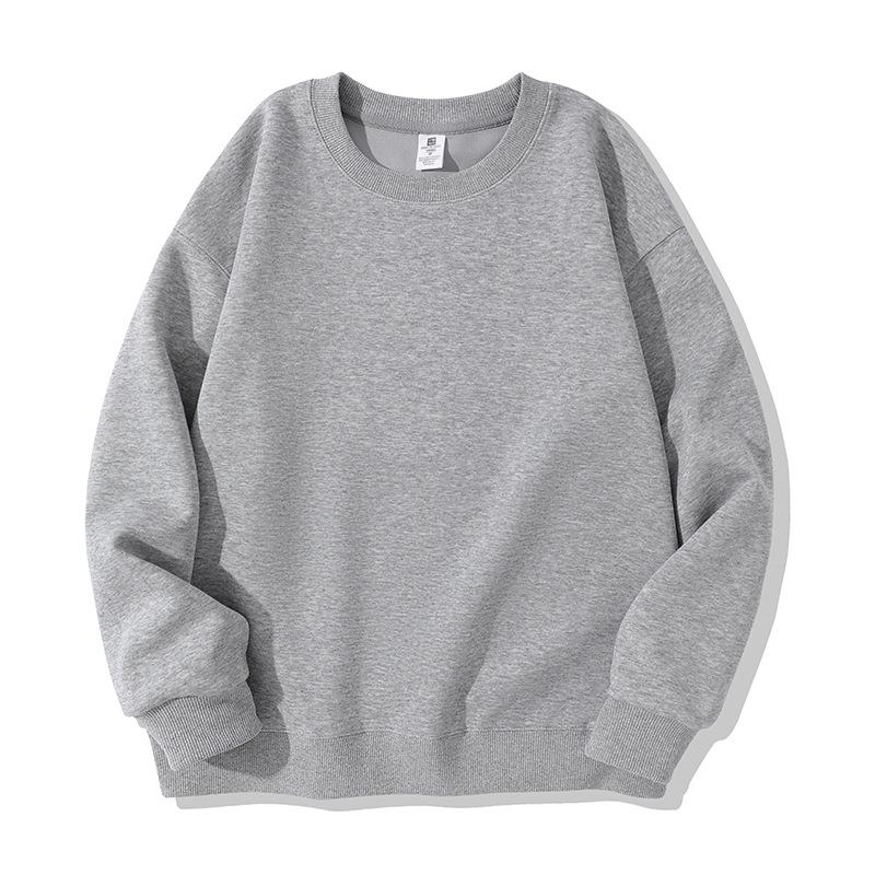 2026 Autumn Unisex 300g Cotton Round Neck Drop Shoulder Sweatshirt - Loose, Comfortable, and Skin-Friendly