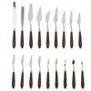 18PCS solid stainless steel Stainless Steel Painting Knives comfortable hand grip flexible blade texture Pigment Mixing Scrapers