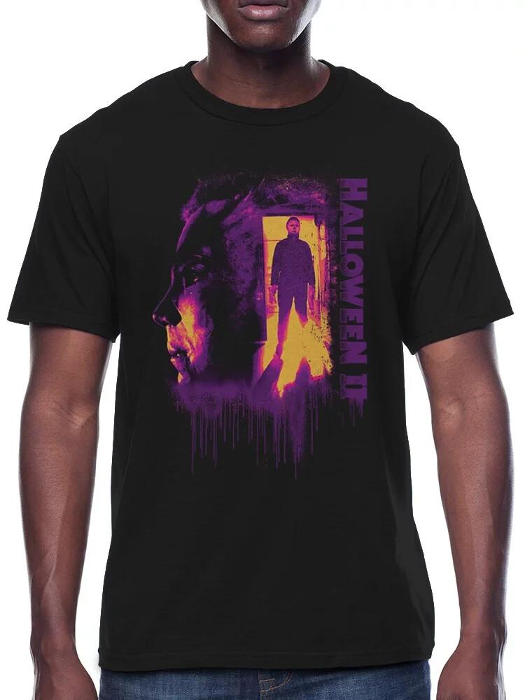 Halloween II Mens Halloween Horror Movie Michael Myers Black Shirt New