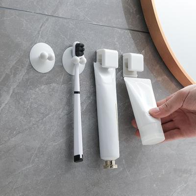 Punch-free Toothpaste Holder Wall Mounted Hook Holder Storage Rack Holders Organizer Bathroom Accessories