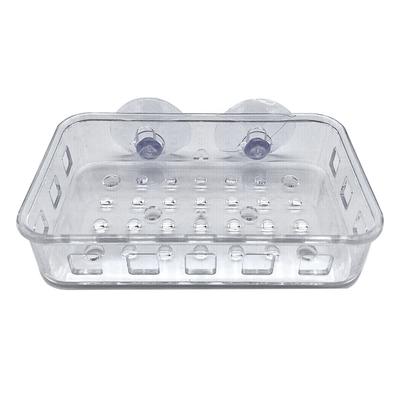 Transparent Suction Cup Soap Dish Keep Soap Dry Reusable Plastic Soap Holder Waterproof Multifunctional Soap Drying Rack