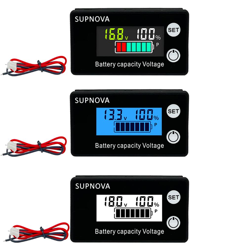3S-20S DC Battery Voltmeter DC 8V-100V Capacity Indicator Power Meter Lithium LiFePO4 lead-acid cell 12V 24V 48V 60V 72V 84V